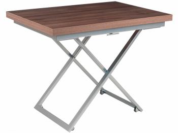 Стол-трансформер Levmar Compact D69/S59 Дуб Шамони Темный/Серебро