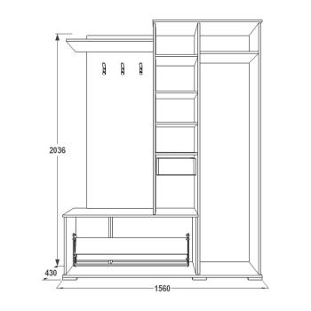 Прихожая FANT САША-6 (пенал справа)