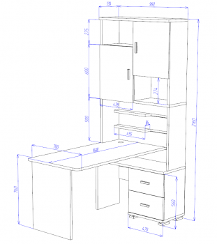 Стол компьютерный Мэрдэс СР-720/160 Правый