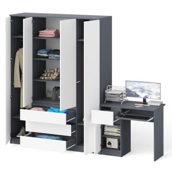 Стол компьютерный СВК Мори МС-1 левый + Шкаф МШ1600.1