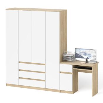 Дуб Сонома/Белый