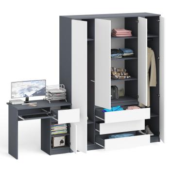 Стол компьютерный СВК Мори МС-1 правый + Шкаф МШ1600.1