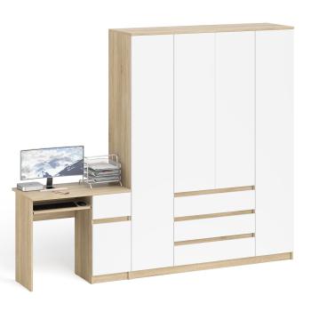 Дуб Сонома/Белый