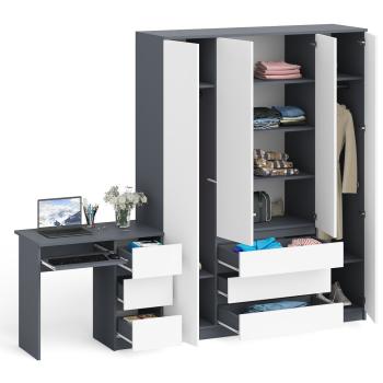 Стол компьютерный СВК Мори МС-6 правый + Шкаф МШ1600.1