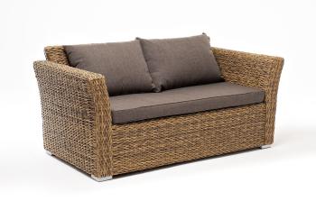 Диван из искусственного ротанга (гиацинт) двухместный 4sis Капучино
