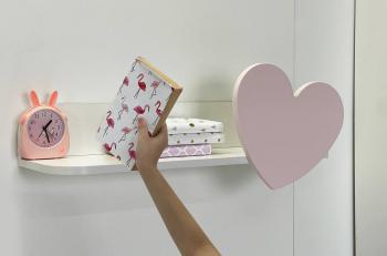 Полка навесная Мебельсон Сердечко