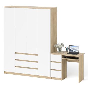 Дуб Сонома/Белый