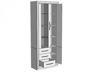 Шкаф-витрина Мэрдэс ШВтВ-ФСД-БЯН Левый