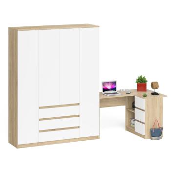 Дуб Сонома/Белый