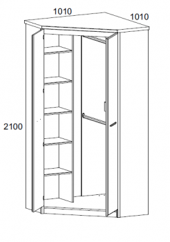 Шкаф угловой Анрэкс 2D JAZZ