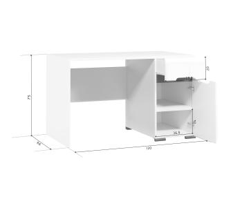 Стол письменный БРВ Мебель AZTECA S205-BIU1D1S/8/12