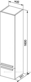 Шкаф-пенал для ванной AQUANET Нота 40