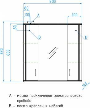 Зеркало-шкаф Style Line Панда 80/С