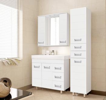 Тумба с раковиной Style Line Ирис 100 (3 ящ.) + Умывальник Эльбрус 100