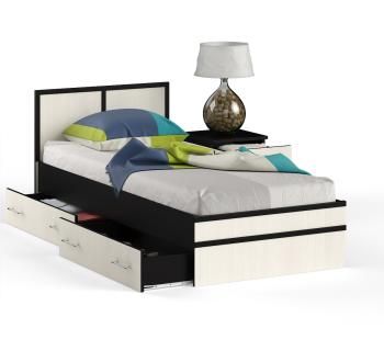 Кровать с ящиками СВК Сакура 0900 + тумба