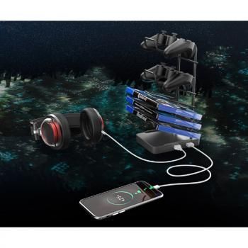 Стол для для компьютера c электрической регулировкой по высоте и RGB-подсветкой EUREKA ERK-EGD-S62B