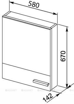 Зеркало-шкаф AQUANET Верона 58