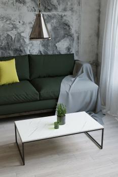 Стол журнальный Инсайд Белый мрамор (У)