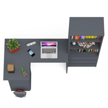 Стол компьютерный СВК Мори МС-16 левый + Стеллаж МСТ600.3