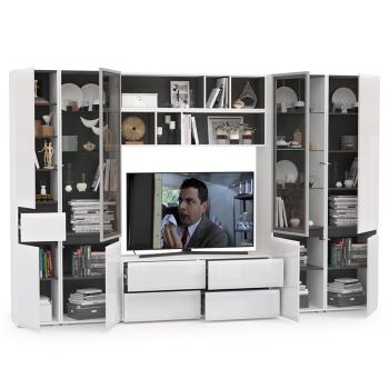 Гостиная Mobi Сидней Комплектация № 34 13.63 + 15.57 2шт + 13.200 + 13.201 2шт + 13.202