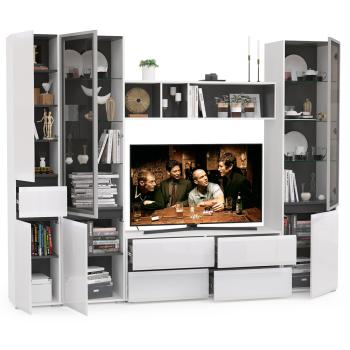 Гостиная Mobi Сидней Комплектация № 26 13.63 + 15.57 + 13.201 2шт + 13.202