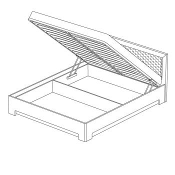 Кровать-1 с подъемным ортопедическим основанием Кураж Парма 1400