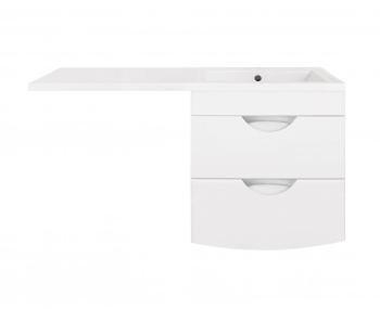Тумба подвесная Style Line Жасмин 2 60 (2 ящ.) + Умывальник Даллас 1200*480, правый
