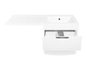 Тумба подвесная Style Line Жасмин 2 60 (2 ящ.) + Умывальник Даллас 1200*480, правый