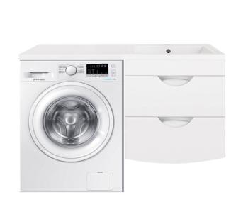 Тумба подвесная Style Line Жасмин 2 60 (2 ящ.) + Умывальник Даллас 1200*480, правый