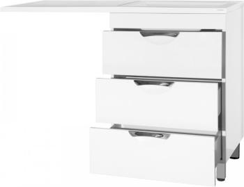 Тумба Style Line Жасмин 60 (3 ящ.) + Умывальник Даллас 1200*480, правый