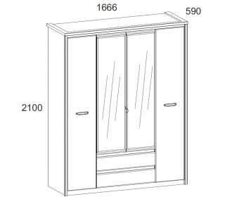 Шкаф Анрэкс 4DG2S Z JAZZ