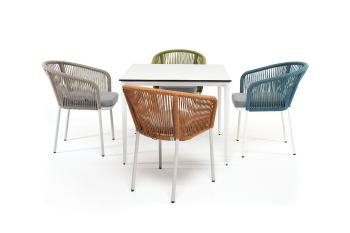Обеденная группа на 4 персоны со стульями марсель 4sis Аркобалено