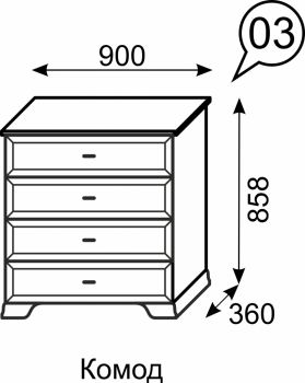 Комод Ижмебель Венеция 3