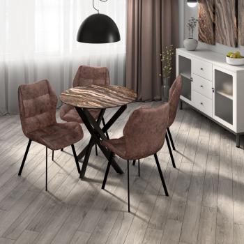 СМ-8/Черный/велюр Коньяк