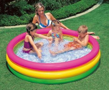 Детский надувной круглый бассейн Intex