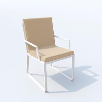 Обеденная группа Ideal Patio TELLA ALBA - стол тик 200/каркас белый