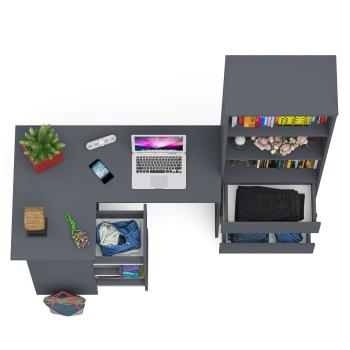 Стол компьютерный СВК Мори МС-16 левый + Стеллаж МСТ600.3