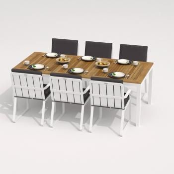 Каркас белый / стол тик 200 / ткань антрацит