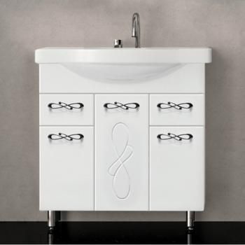 Тумба с раковиной Style Line Венеция 90 (2 ящ.) + Умывальник Эльбрус 90