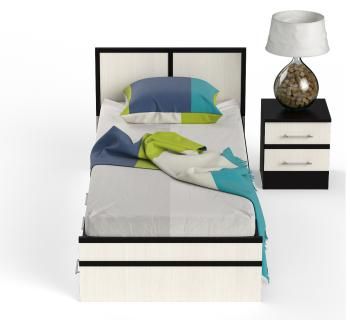 Кровать с ящиками СВК Сакура 0900 + тумба