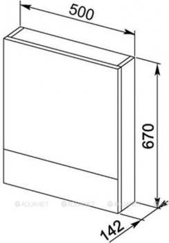 Зеркало-шкаф AQUANET Нота 50