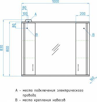 Зеркало-шкаф Style Line Панда 100/С