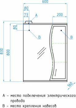 Зеркало-шкаф Style Line Панда 60/С