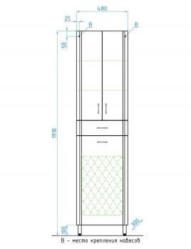 Колонна Style Line Эко Стандарт 48 с бельевой корзиной
