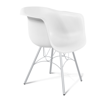 белый/хром лак