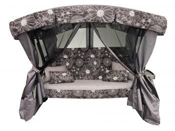 Качели садовые 3-х местные Мебельторг Ранго Премиум Флора