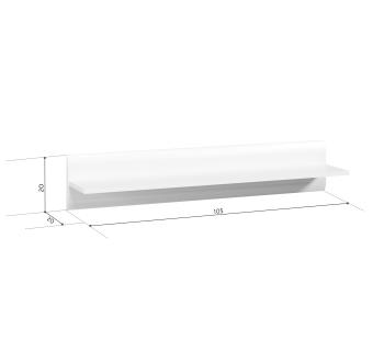 Полка БРВ Мебель AZTECA S205-P/2/11