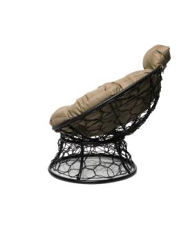 Кресло M-group ПАПАСАН мини с ротангом чёрное