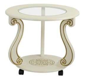 Стол журнальный Мебелик Грация (С) на колесах