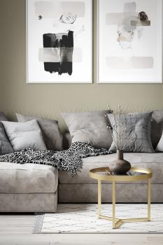 Стол журнальный Тайлер Сахара нуар/золото (У)